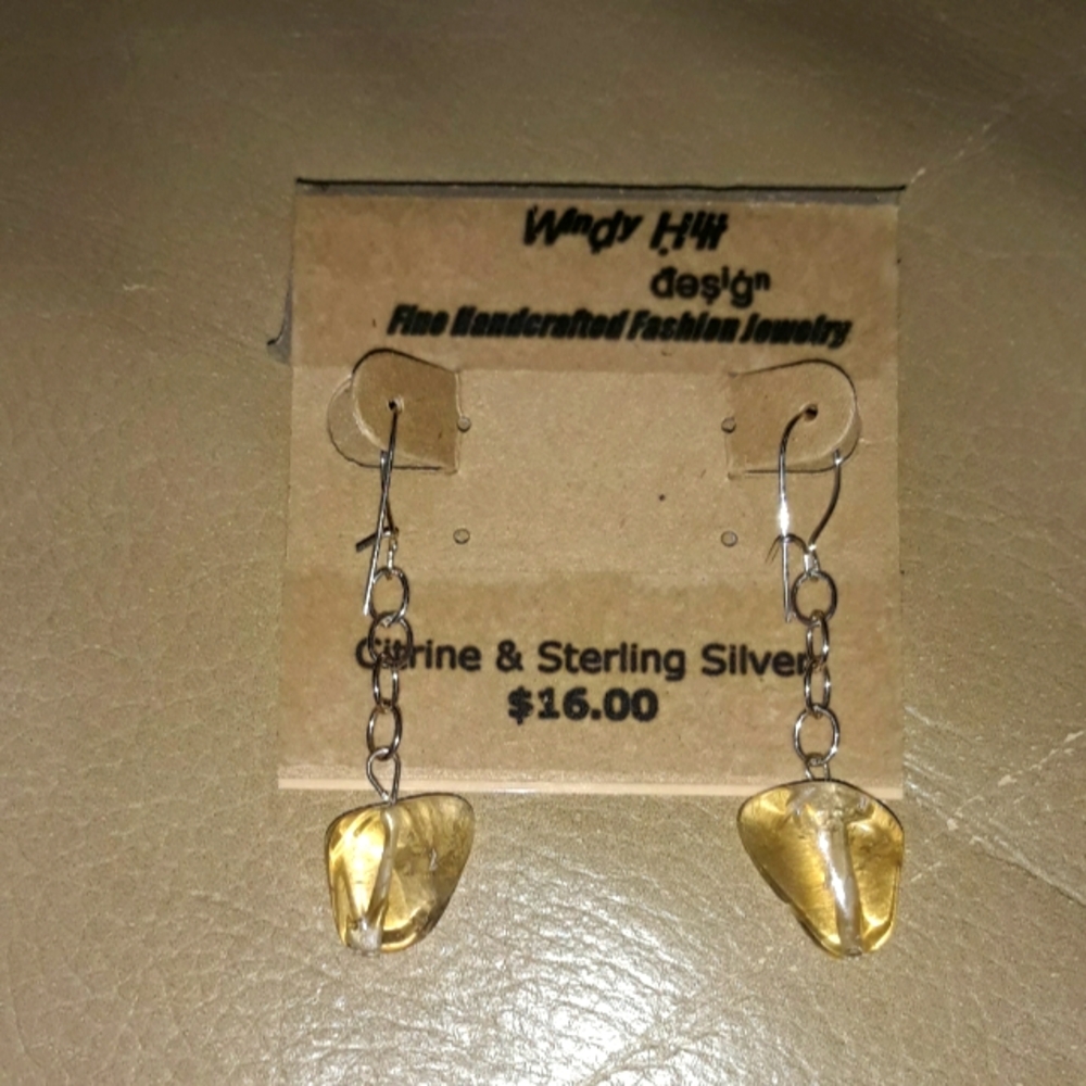 Citrine & Sterling Silver Earrings